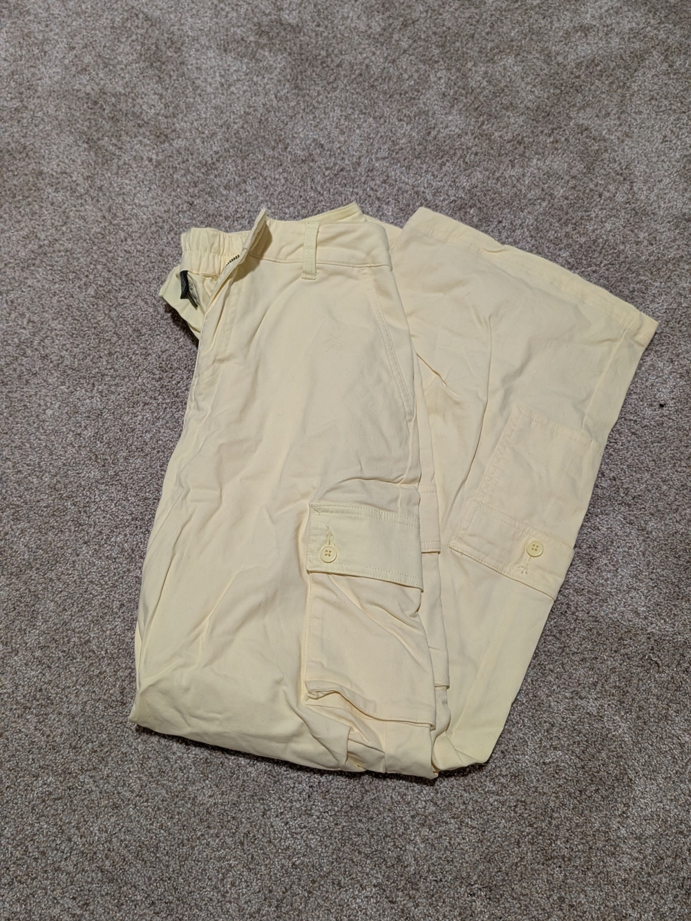 wild fable Cream High-Waist Cargo Pants